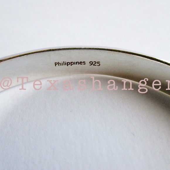Coach Signature Sterling Silver Bangle Bracelet - Picture 7 of 8